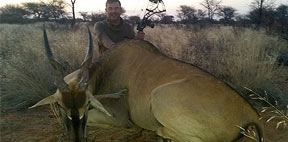 Johan Liebenberg with his Eland